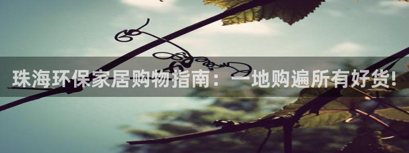 沐鸣怎么注册：珠海环保家居购物指南：一地购遍所有好货!